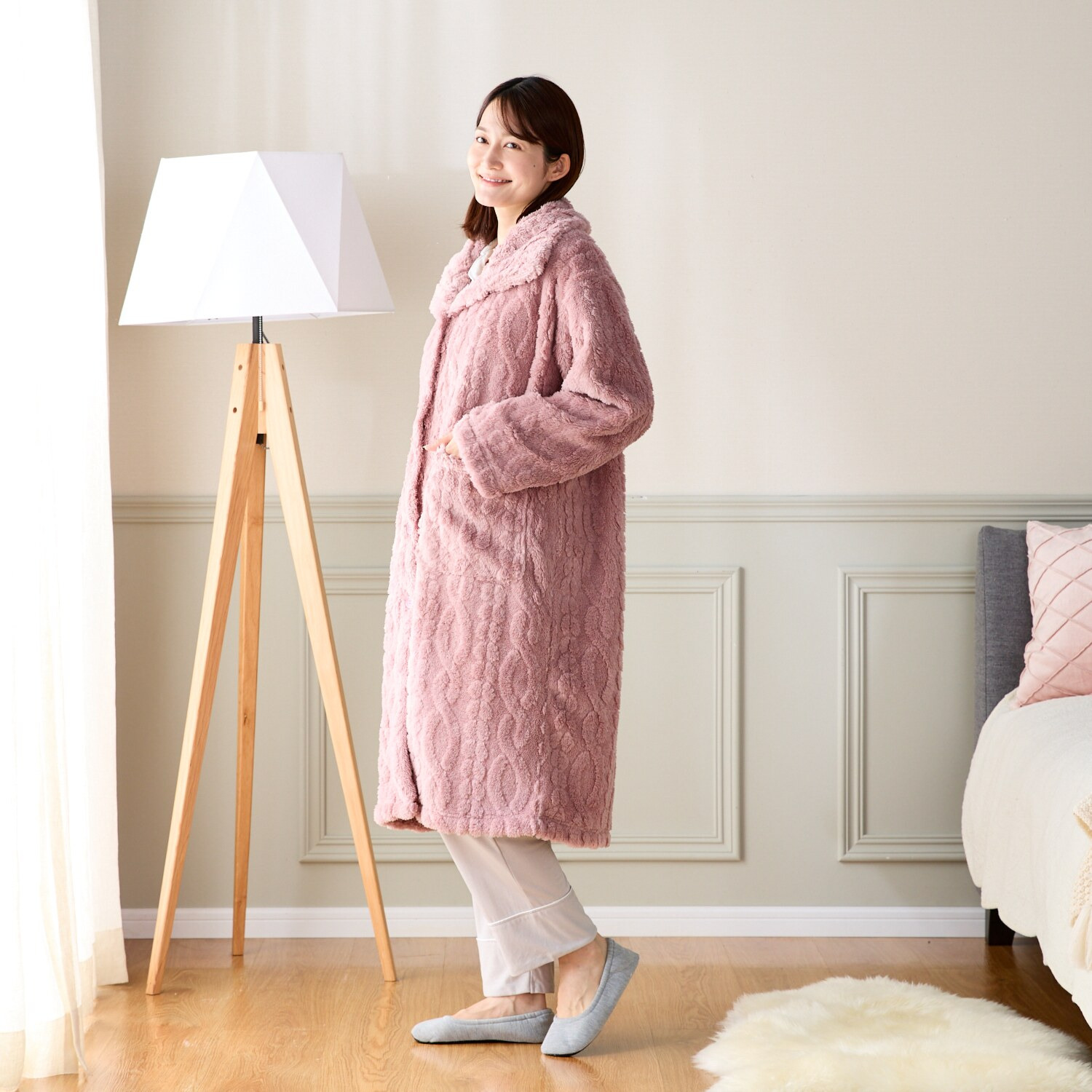 ｎｉｓｈｉｋａｗａ ケーブルニットデザイン あったか着る毛布
