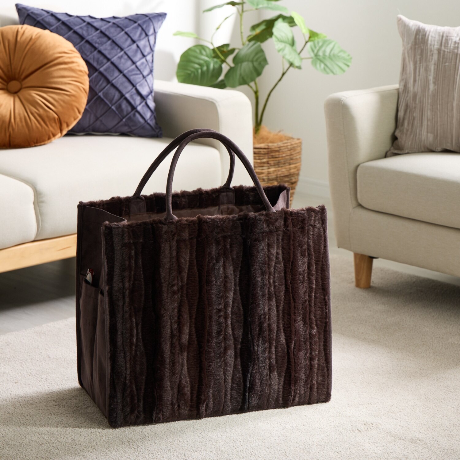 セーブルファータッチ インテリア収納バッグ ＜グラン＞