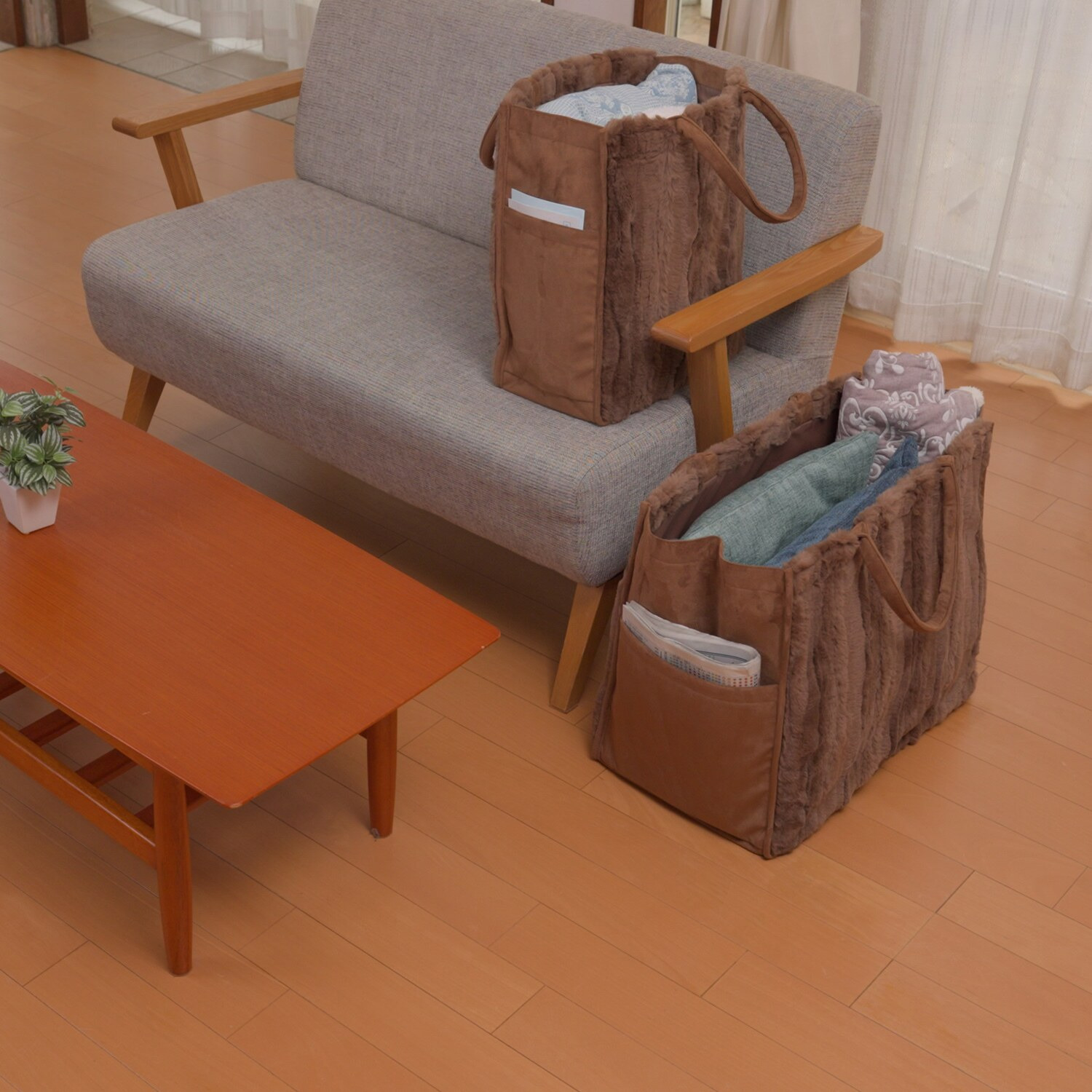 セーブルファータッチ インテリア収納バッグ ＜グラン＞