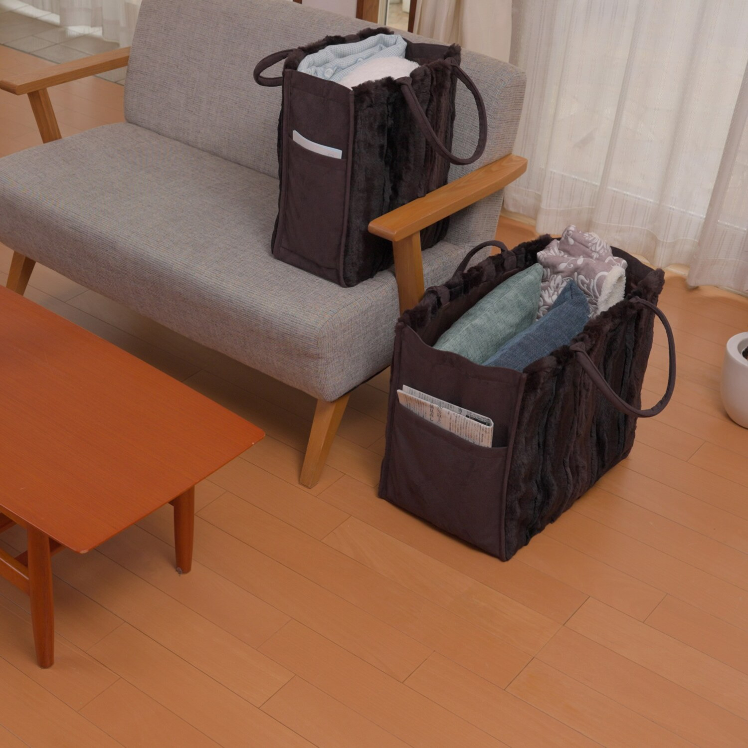 セーブルファータッチ インテリア収納バッグ ＜グラン＞