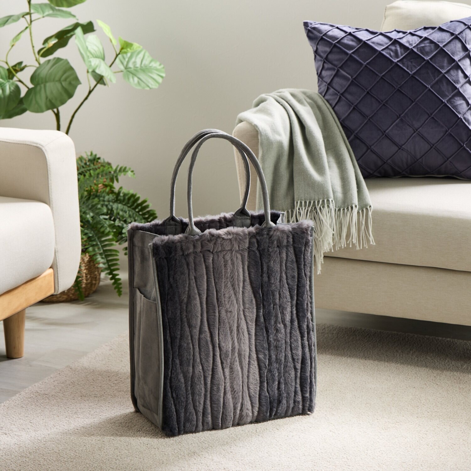 セーブルファータッチ インテリア収納バッグ ＜プティ＞