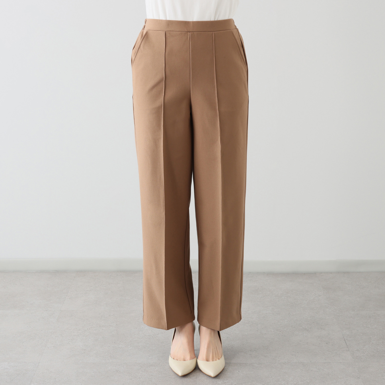 ＴＡＫＵＭＩＢＡ 吸湿発熱 ウーリッチウォーム イージーワイドスラックス ＜股下７０ｃｍ＞