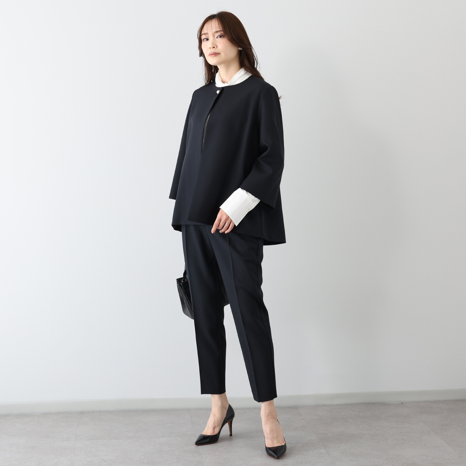 亀　恭子セレクト！ クラッサ 上品マットダブルクロス Ａラインジャケット＆ テーパードパンツ