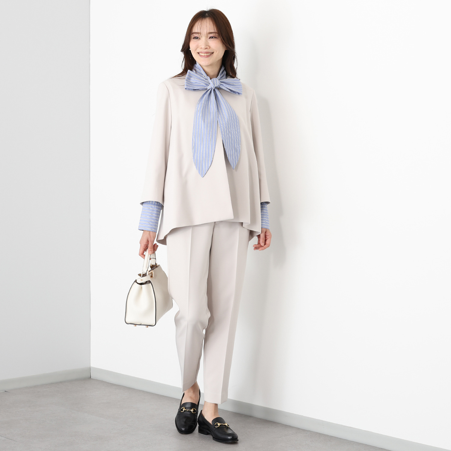 亀　恭子セレクト！ クラッサ 上品マットダブルクロス Ａラインジャケット＆ テーパードパンツ