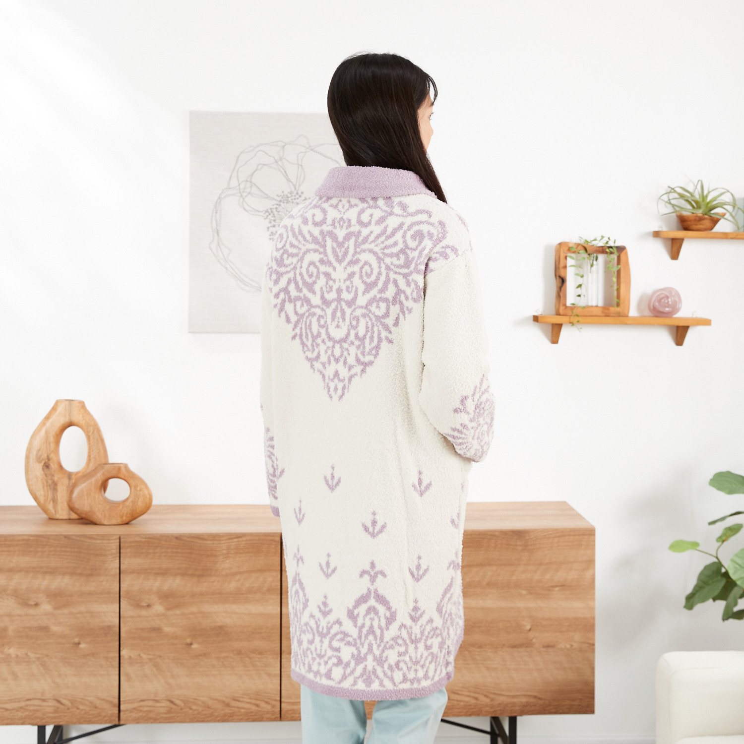 大津毛織 吸湿発熱ホットテックス ふわふわモコモコ ファンシーヤーン 着るブランケット