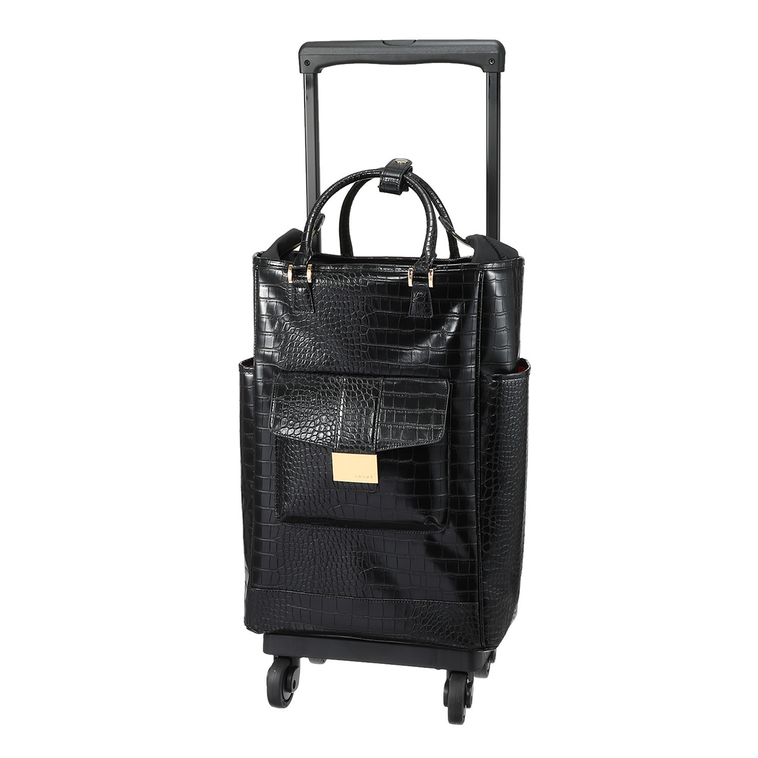 スワニー トートキャリー クロコダイル型押しＩＩ ４輪ストッパー付き ＜Ｌサイズ＞