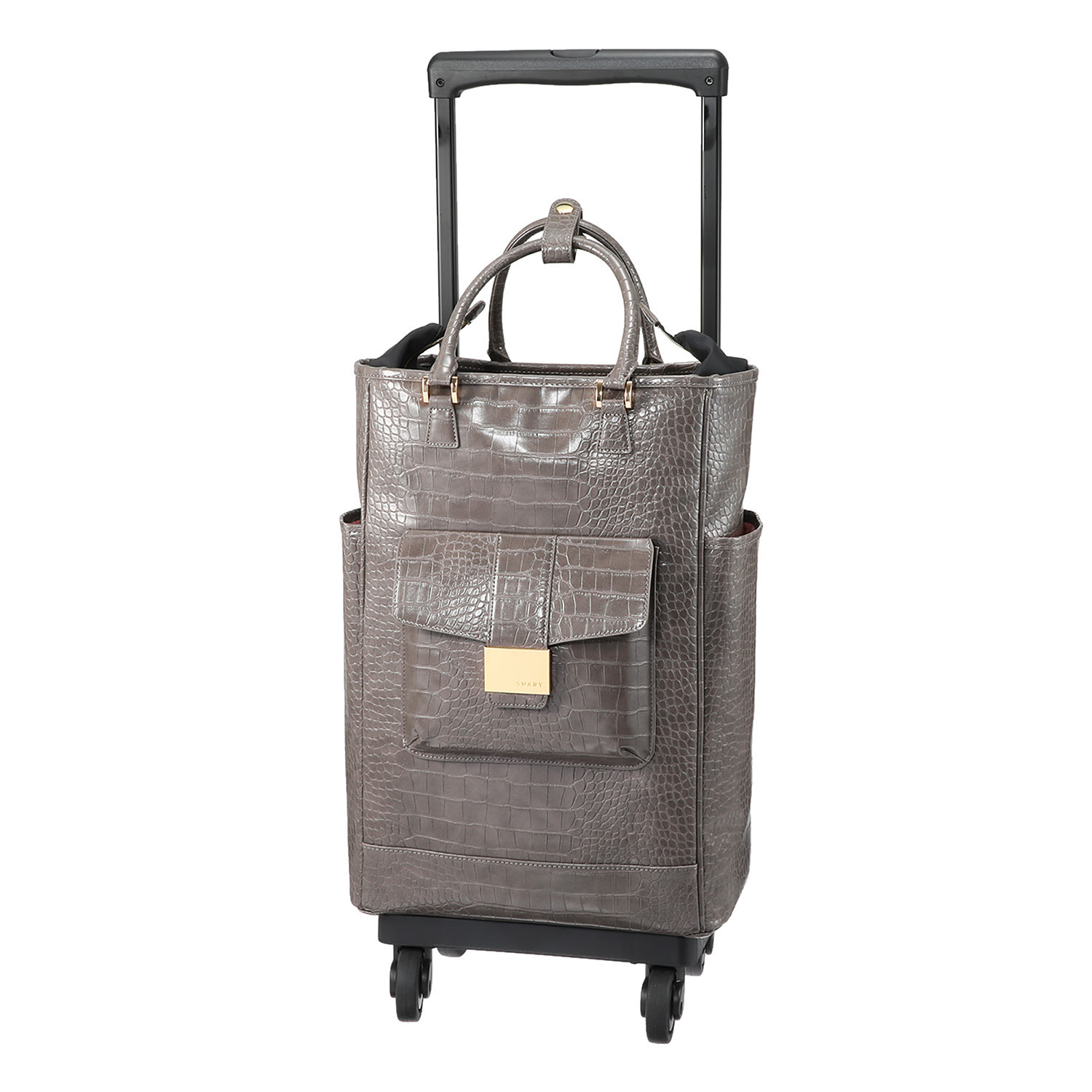 スワニー トートキャリー クロコダイル型押しＩＩ ４輪ストッパー付き ＜Ｌサイズ＞