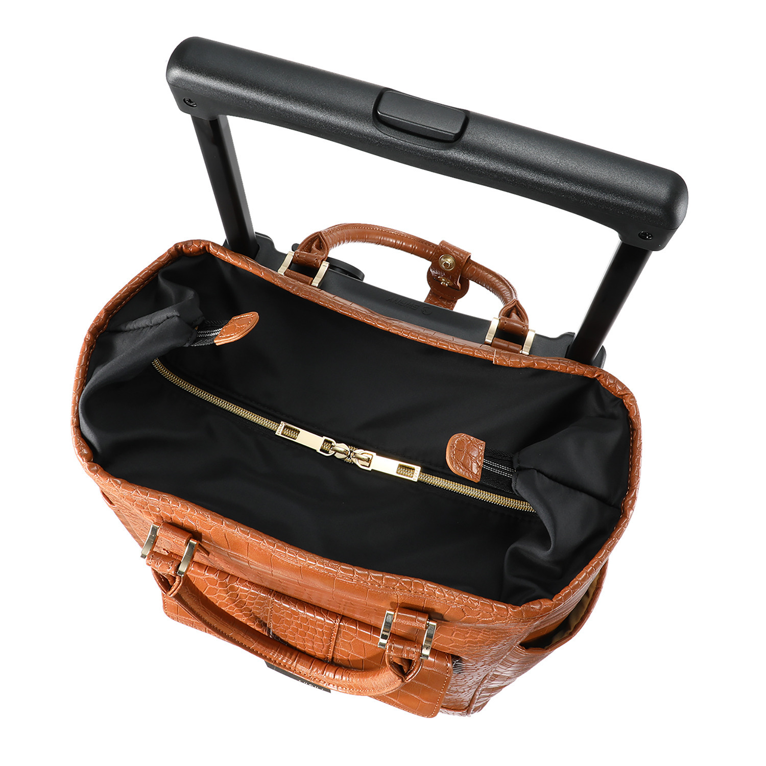 スワニー トートキャリー クロコダイル型押しＩＩ ４輪ストッパー付き ＜Ｌサイズ＞