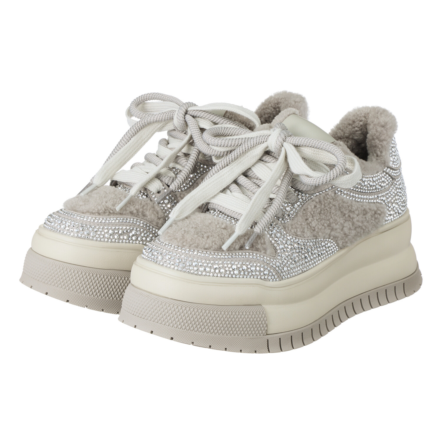 ヌーベルヴォーグ リュクスライン ムートン＆ビジュウ 大人のご褒美スニーカー