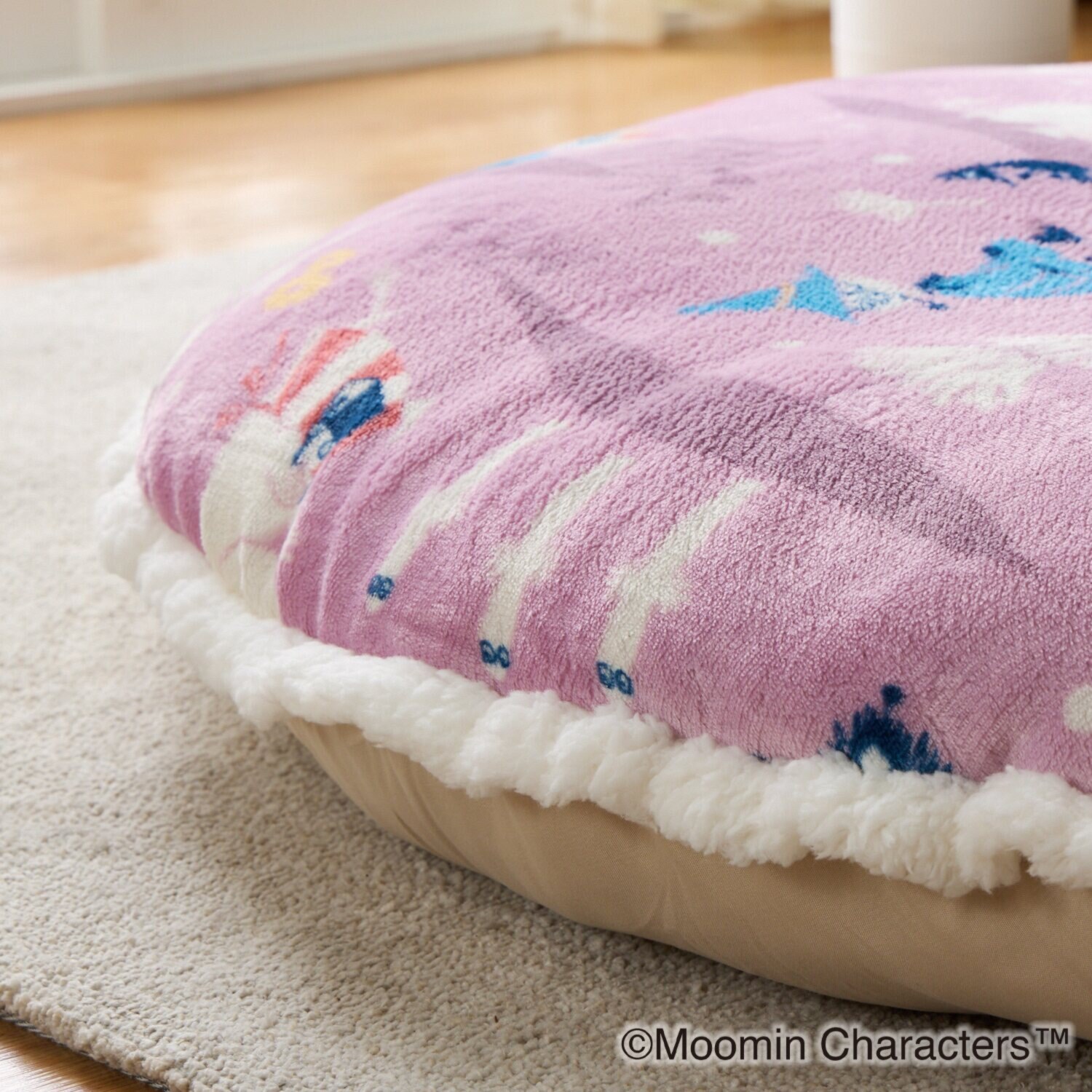 ムーミン モコモコ暖か バーガークッション ＜直径９０ｃｍ＞