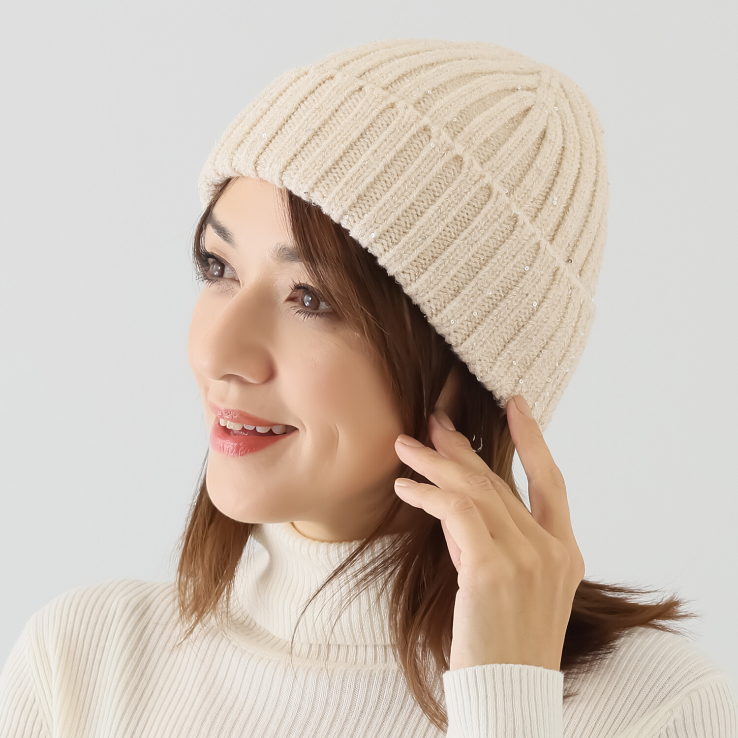 アッピア ラメスパンコール ニット帽