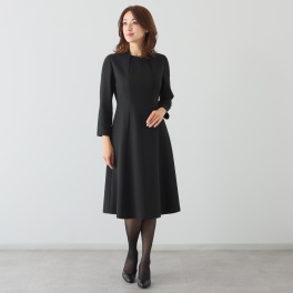 ニュイ ブラックフォーマル 洗濯機で洗える 前開きワンピース