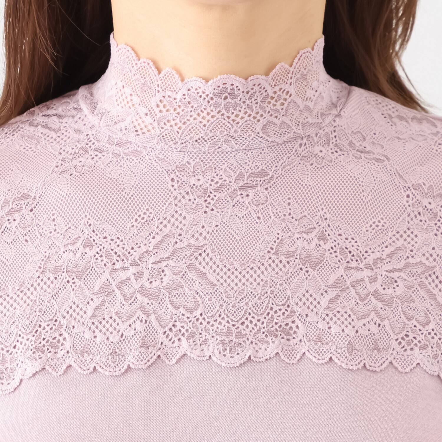 マリランテ 暖かい！蒸れにくい！ タケダレースアクセント エレガントプルオーバー デザイン違い２枚セット