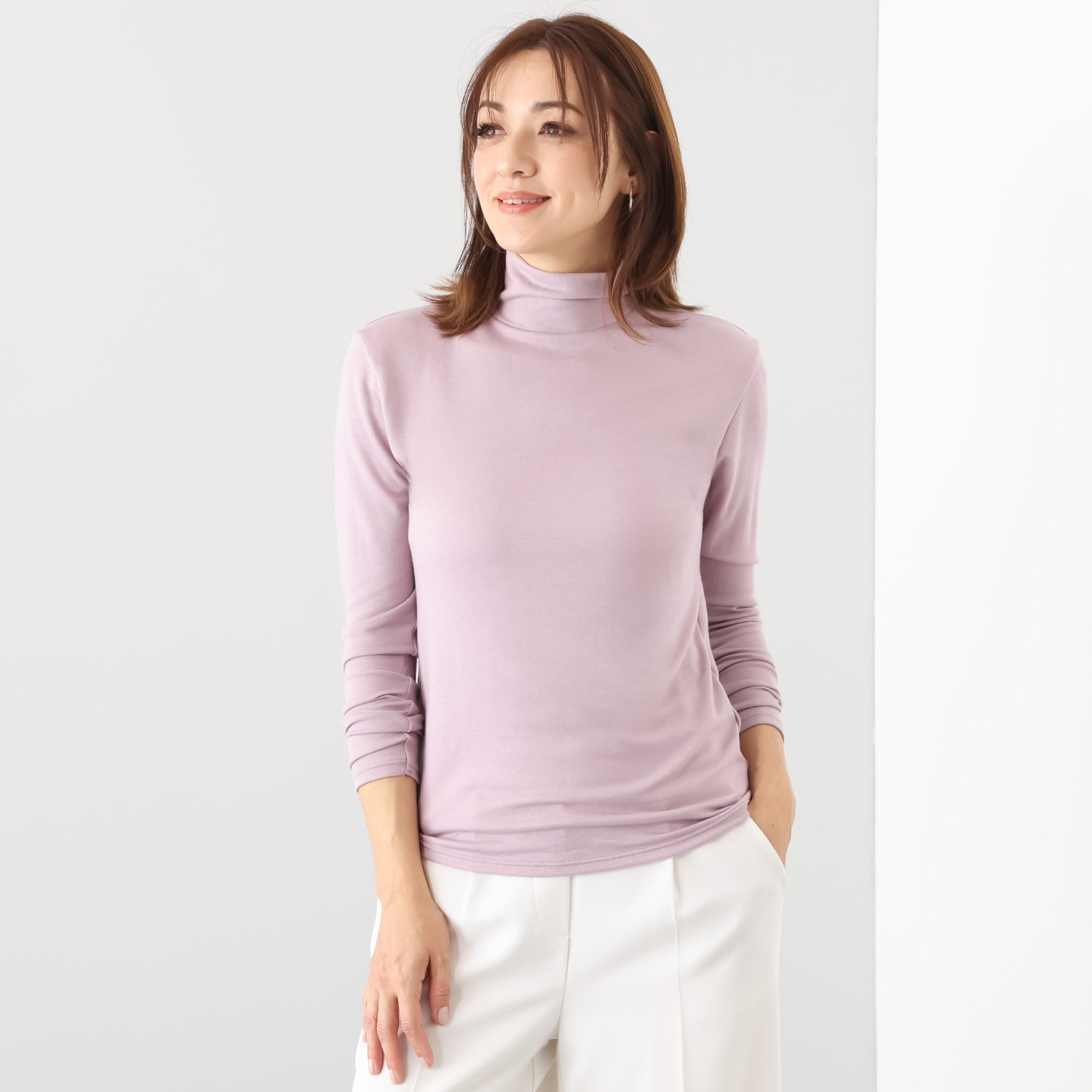 マリランテ 暖かい！蒸れにくい！ サーモギア（Ｒ） 柔らかのびのび快適素材 ハイネックインナー ＜無地＞