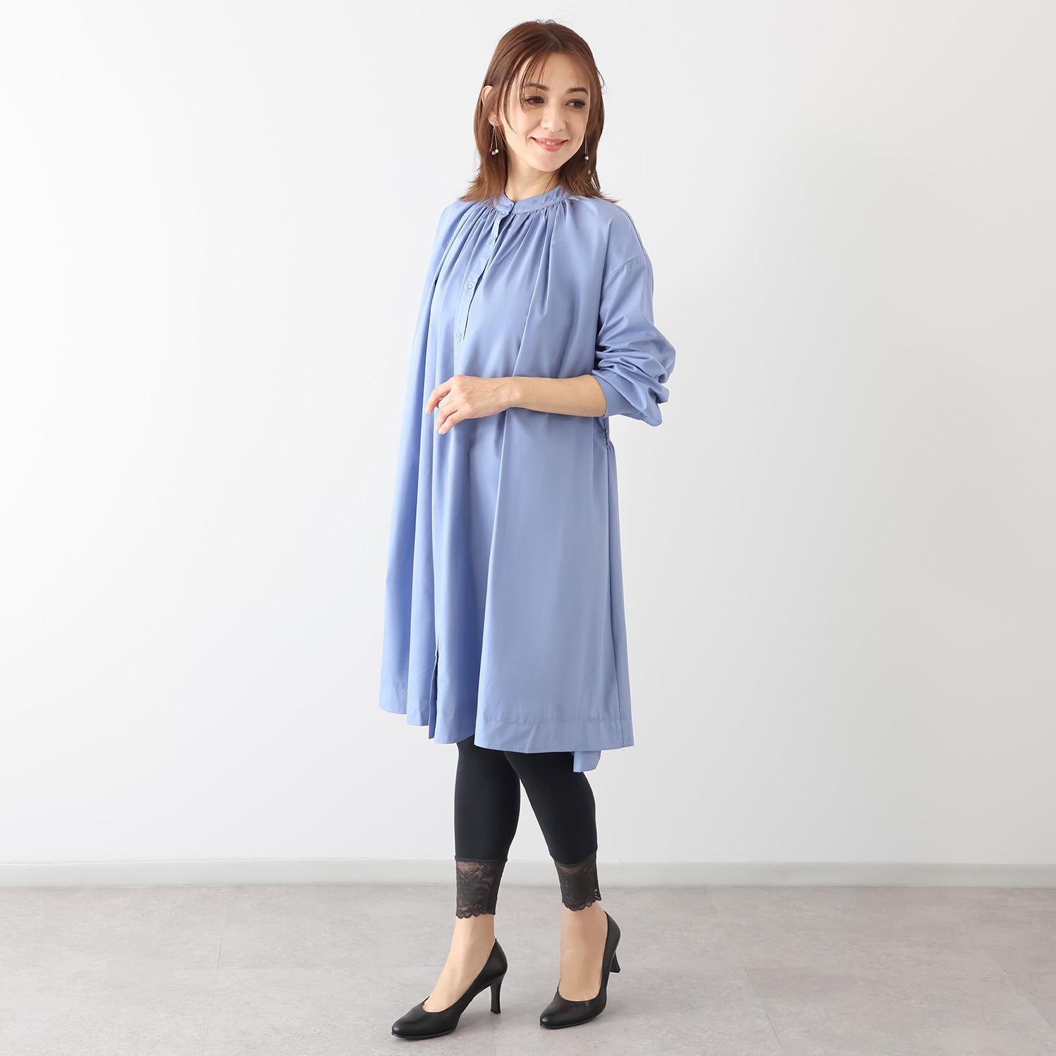 マリランテ 暖かい！蒸れにくい！ タケダレースアクセント エレガントレギンス