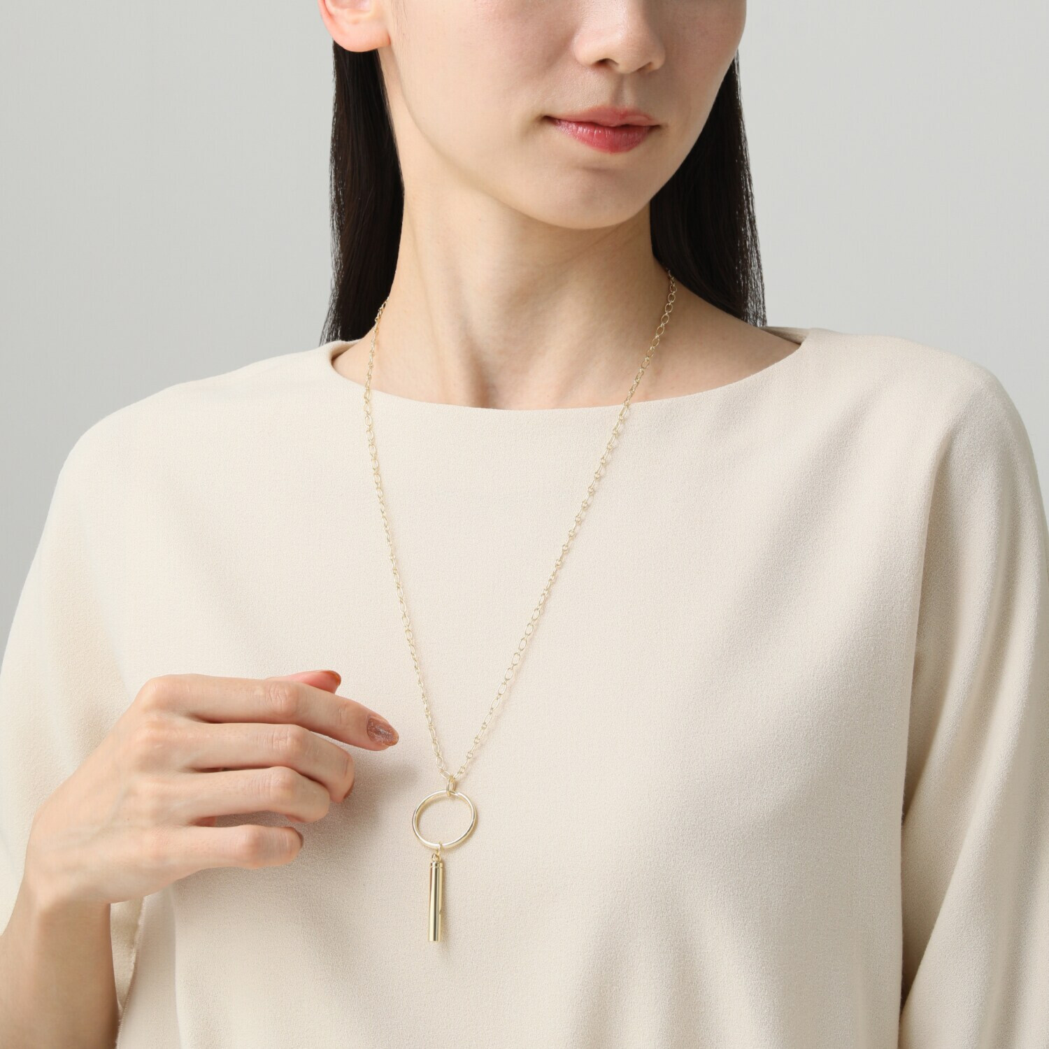 エアリーフェアリー クロシェットモティーフ ロングレザーネックレス シークレットホイッスル付