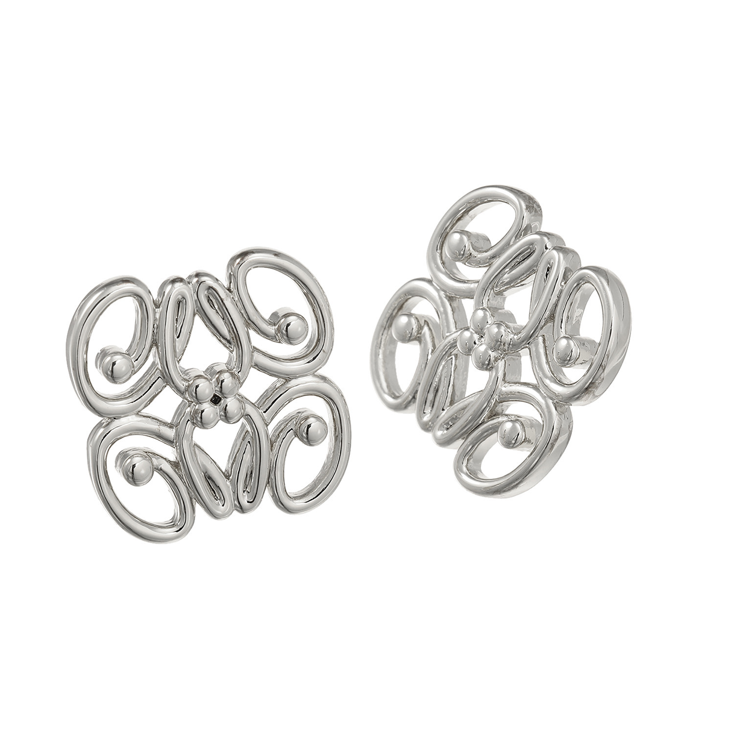 エアリーフェアリー メタルライン アートカリグラフィ イヤリング／ピアス