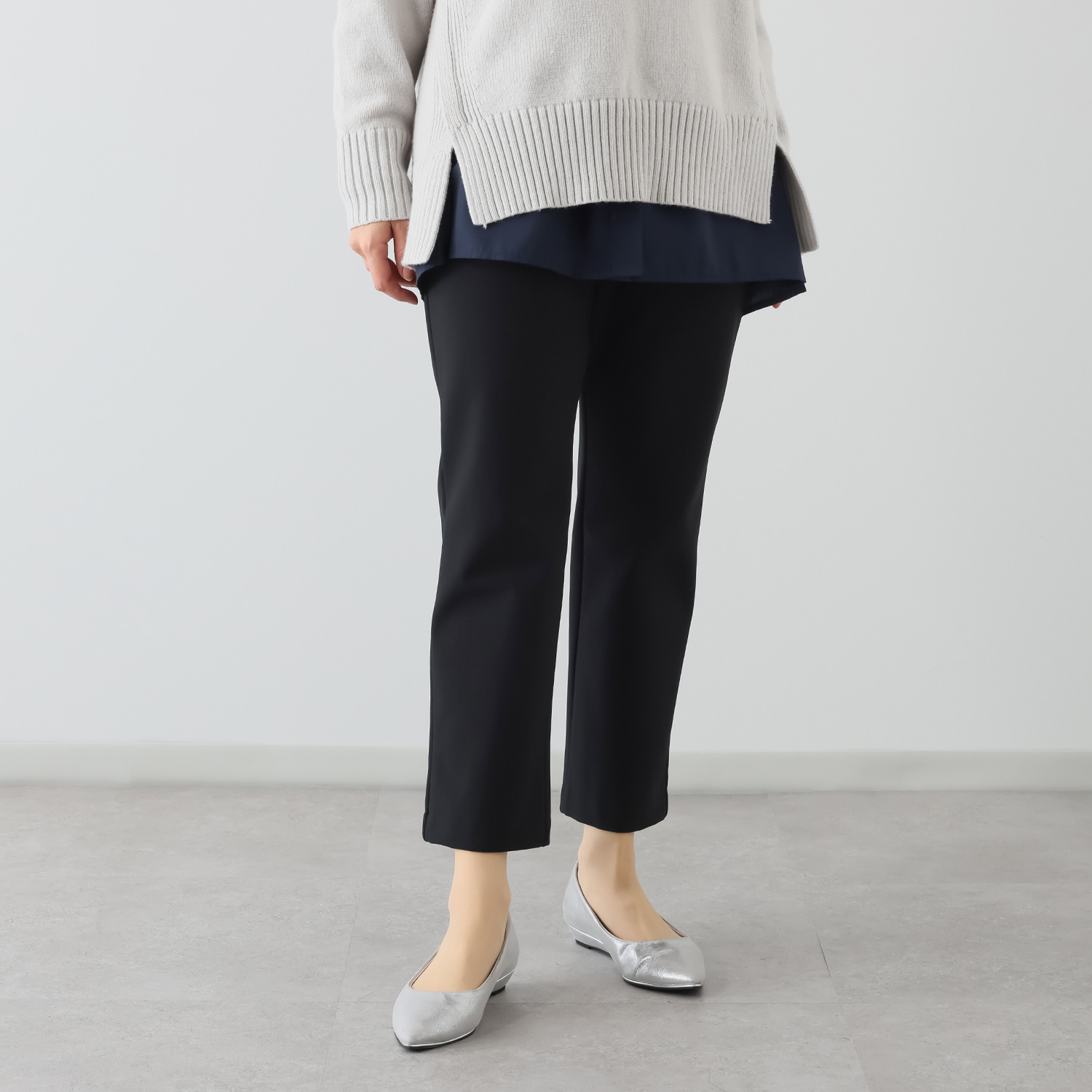 ピーツー 進化版 え！？やせて見える？ ヒートアライヴ 裏起毛ストレートパンツ ＜股下６４ｃｍ＞