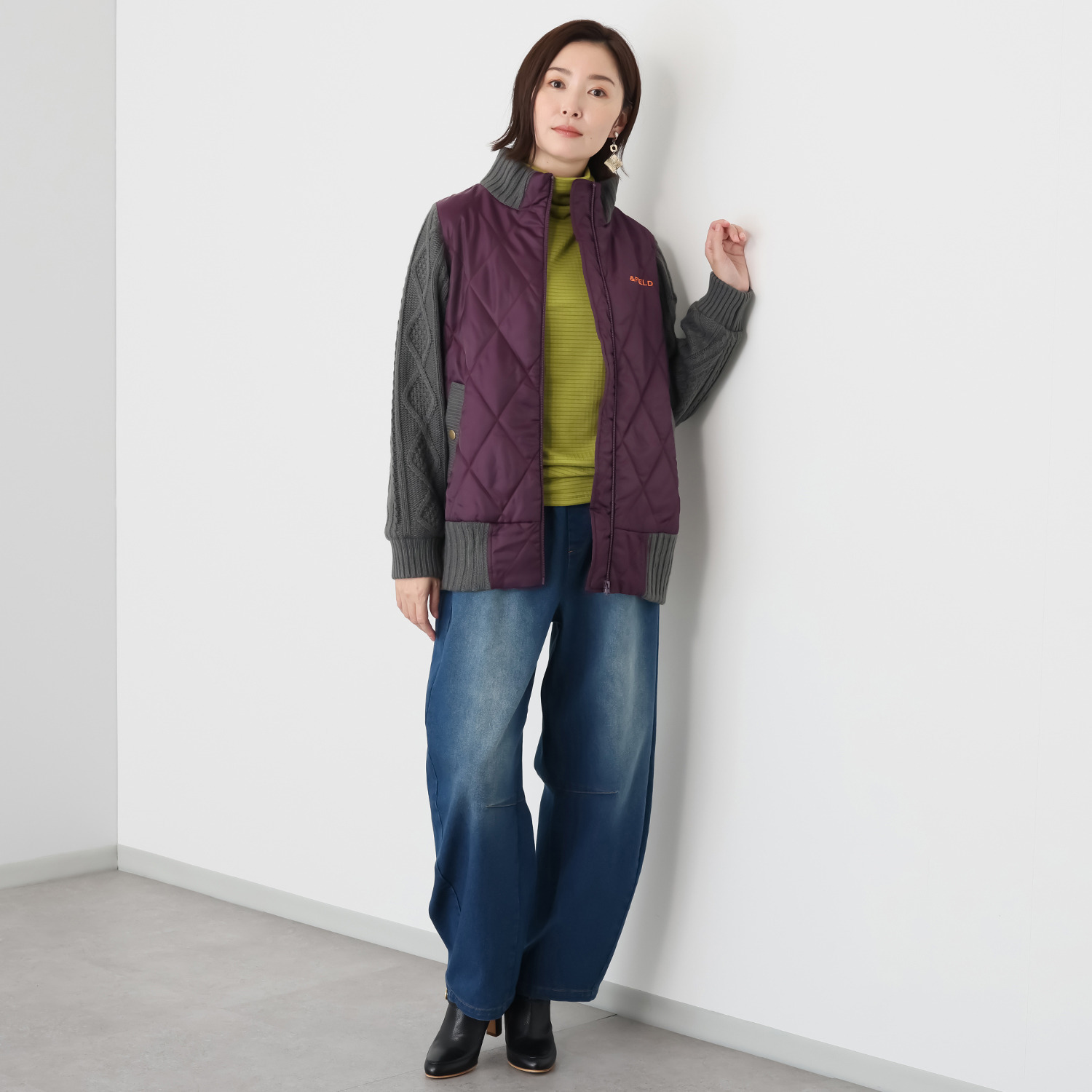 アンドフィールド 裏アルミヒート ドッキング ブルゾン