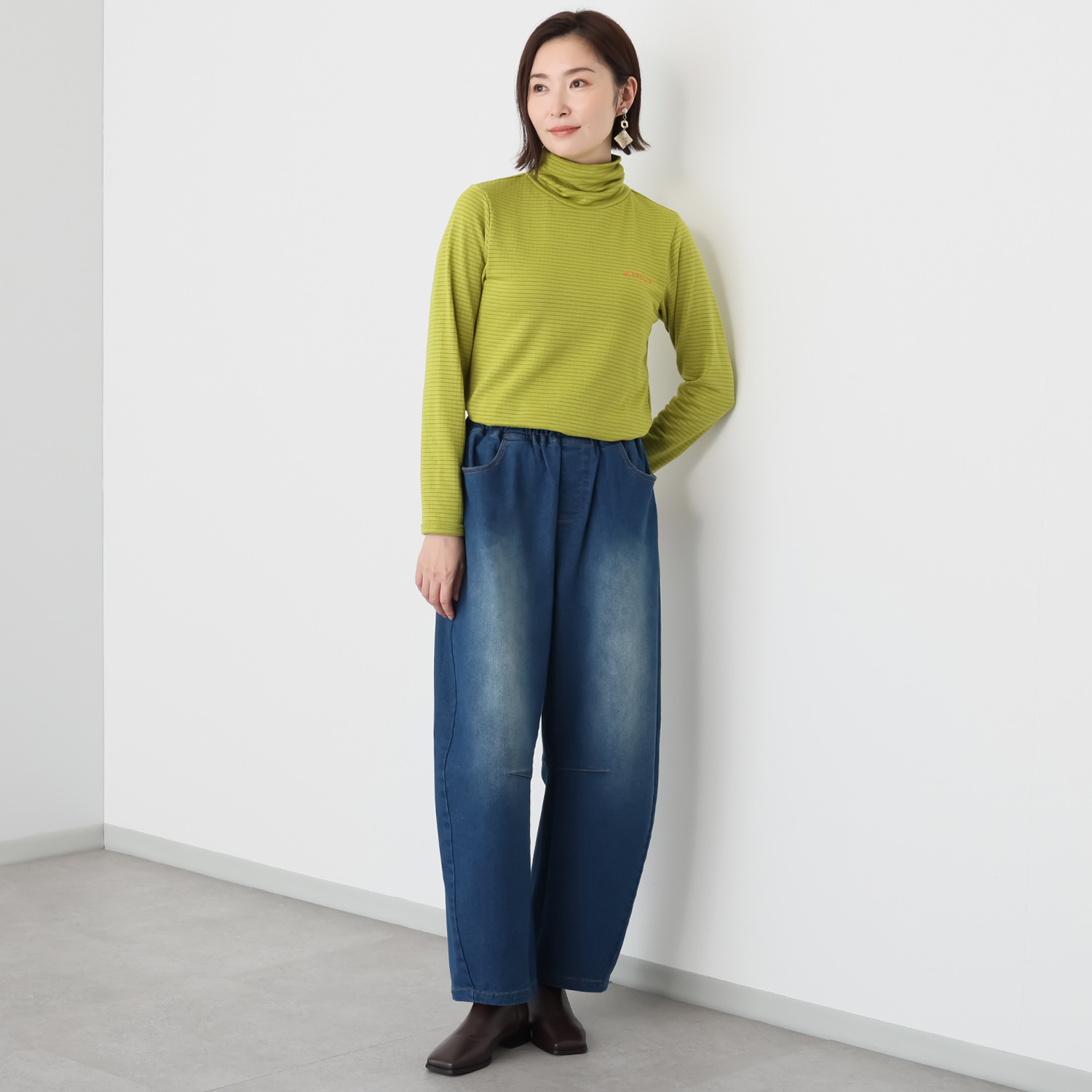 アンドフィールド はっ水・ＵＶカット コクーンシルエット デニムパンツ