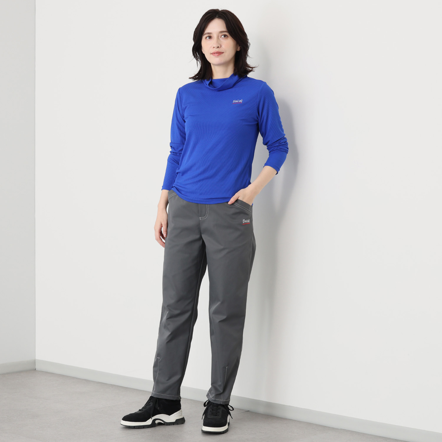 イクシーズ 着る彩りリブトップス