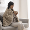 クワッズ 寒い冬の必需品 １枚４役！ 思わず触りたくなる ふわもことろける あったか電気毛布 ＱＳ４３３