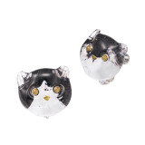 イチグラス ガラス 猫イヤリング／ピアス