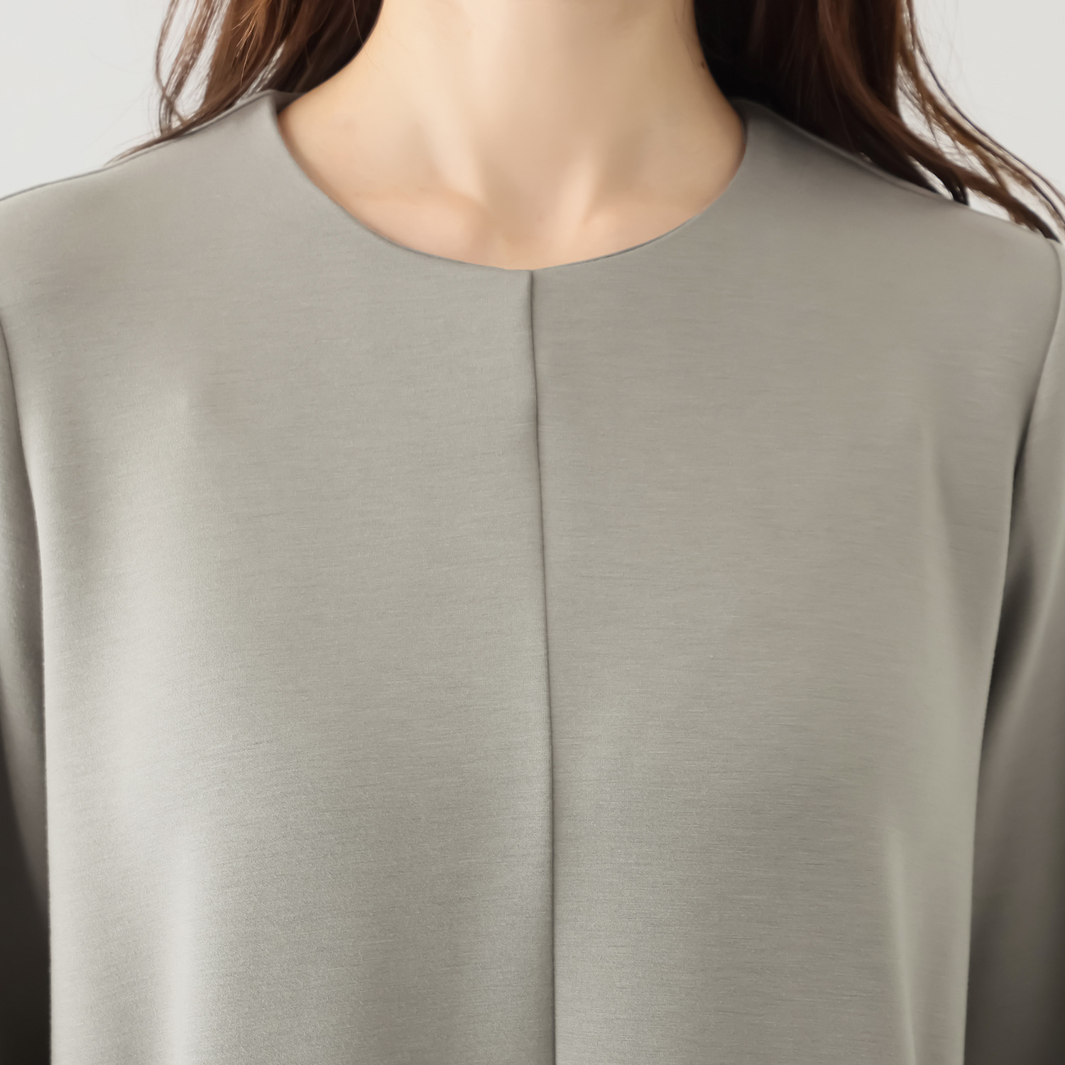 リサリサ ソフトモイストジャージー フェイクファーアクセント 大人ワンピース