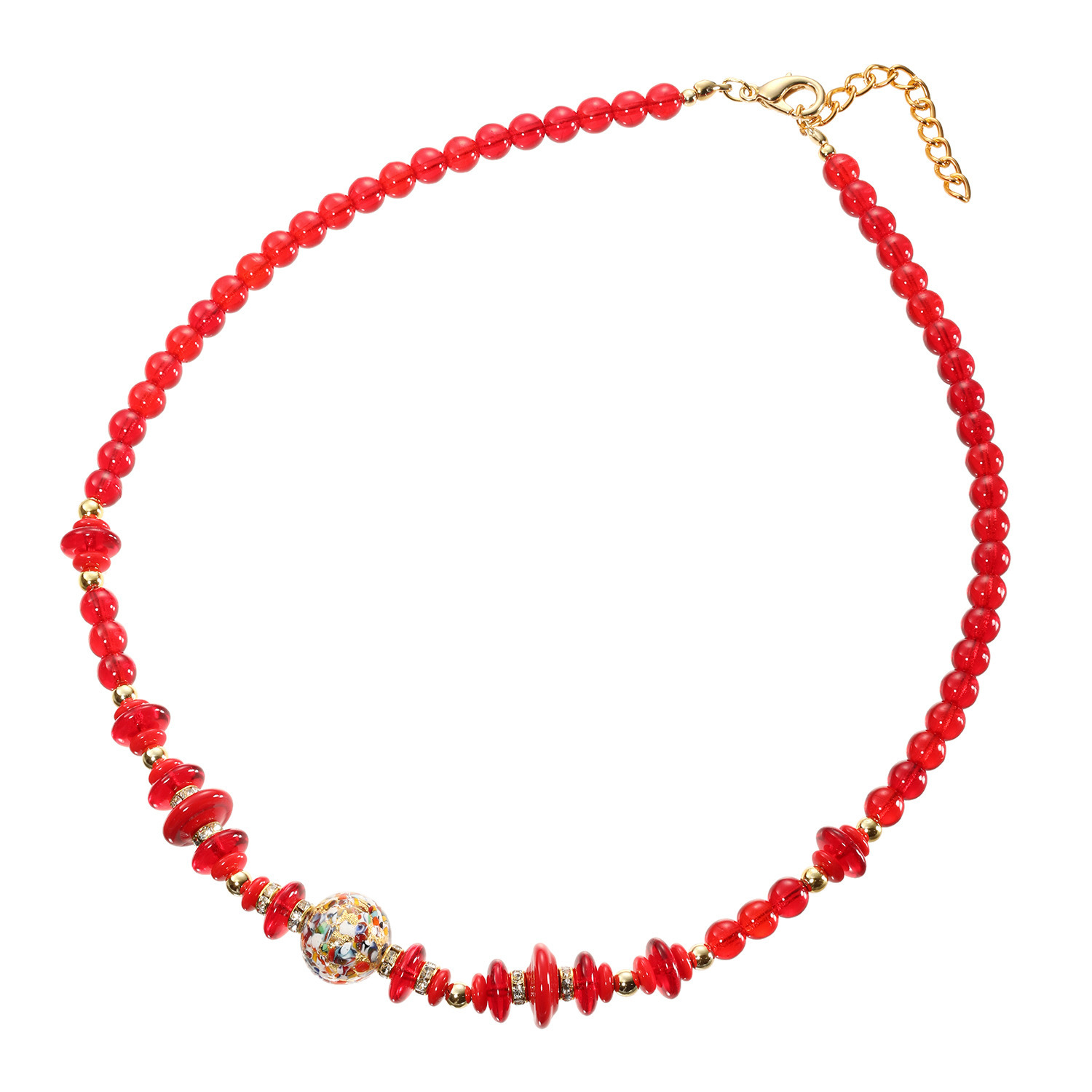 ラグーナ ベネチアンガラス ペスタッチョ ネックレス