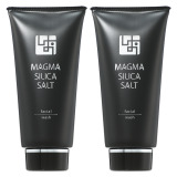 マグマシリカソルト 美容ソルト＆ ブラックシリカ＆ マグマパウダー配合！ しっとりつるすべ肌へ導く フェイシャルウォッシュ ２本セット 