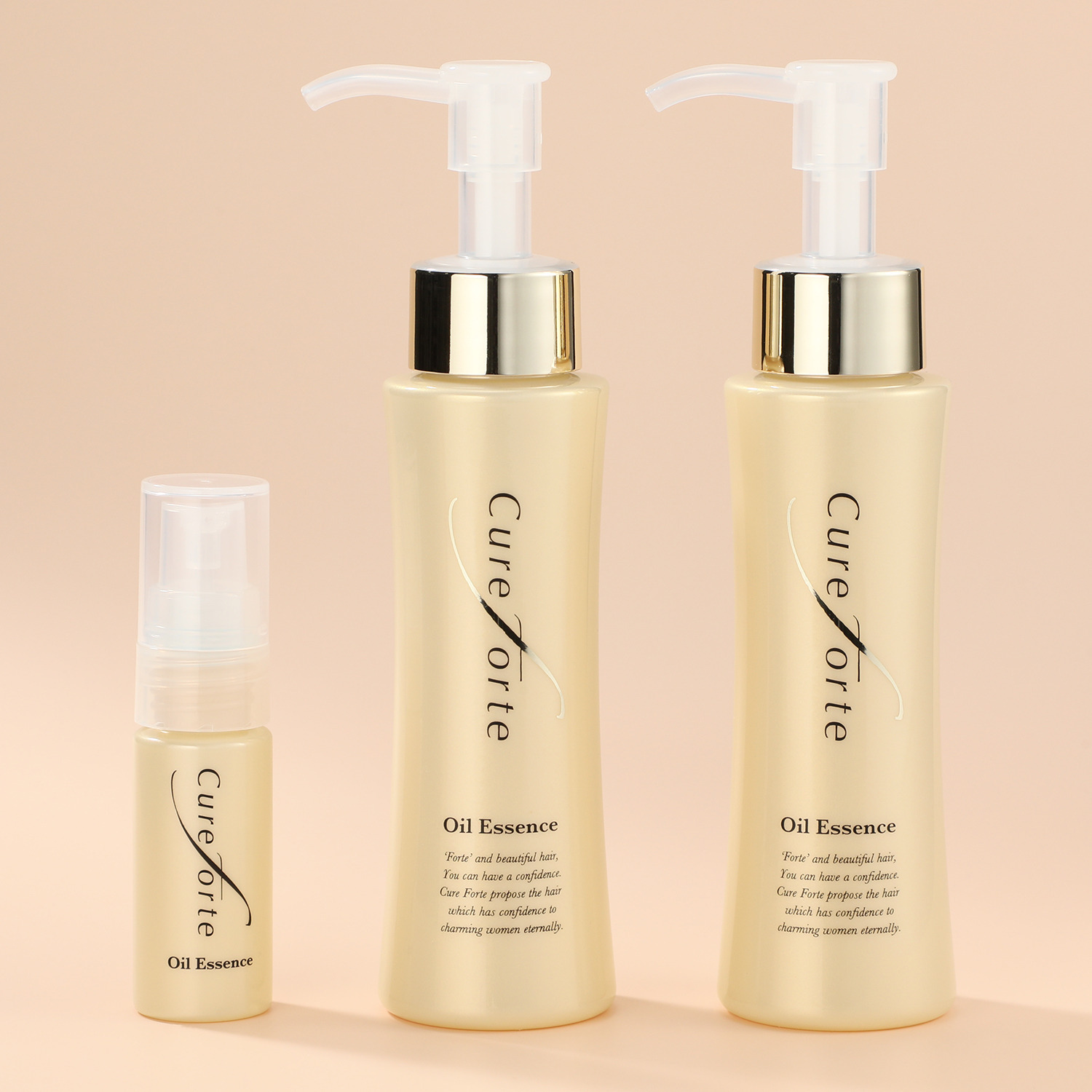 キュアフォルテ 髪と頭皮の老舗サロン開発 しなやかなツヤ髪へ導く ヘアオイル美容液 オイルエサンス ２本増量セット