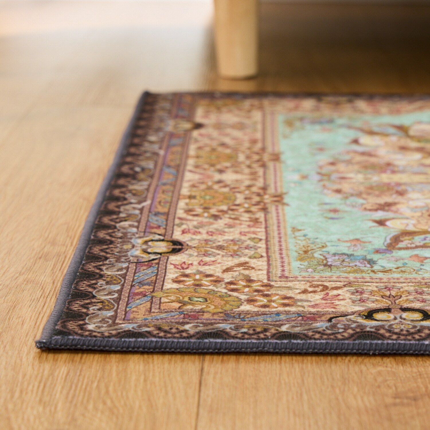 はっ水加工 ペルシャンデザイン ウールタッチカーペット “リオネッタ” ＜８０×１４０ｃｍ＞