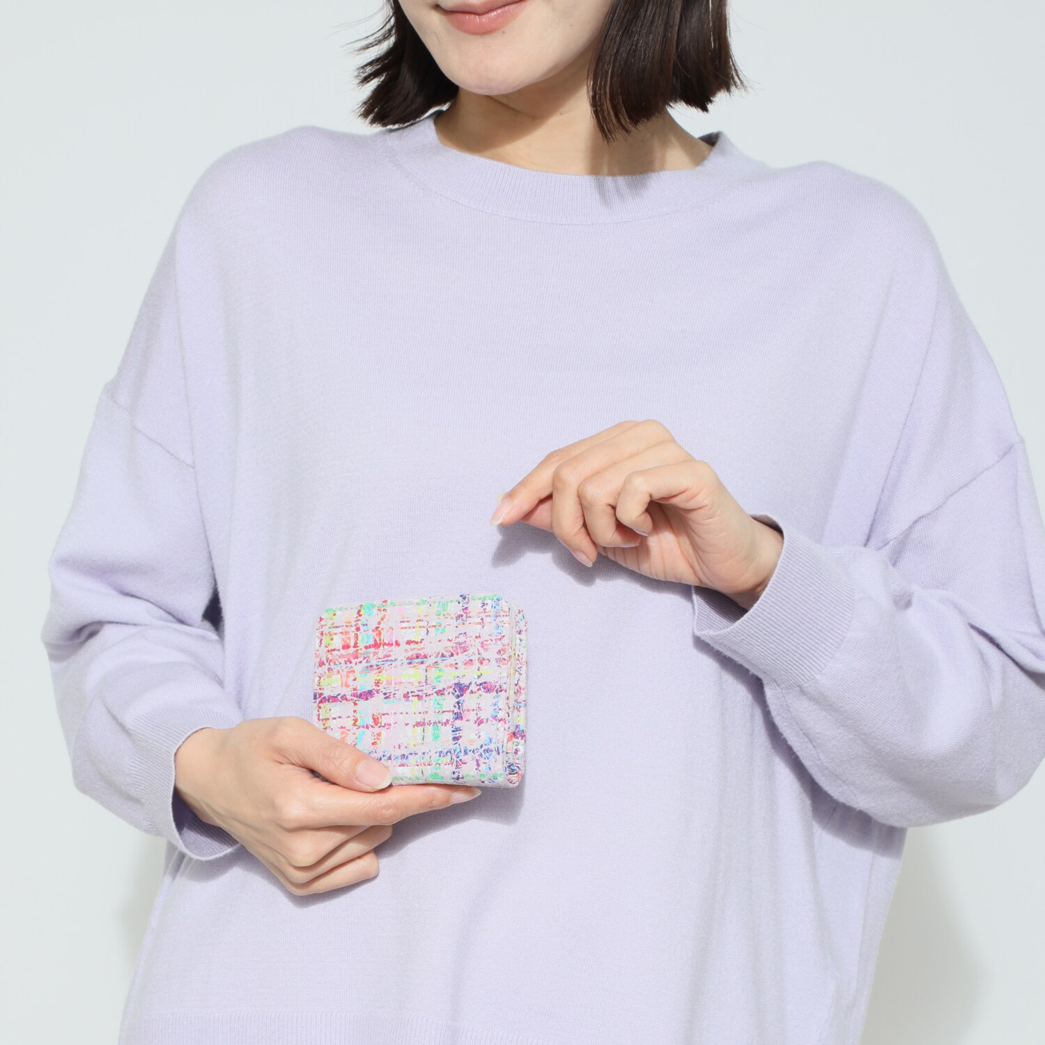 ズッケロ マルチツイードペイント ミニウォレット