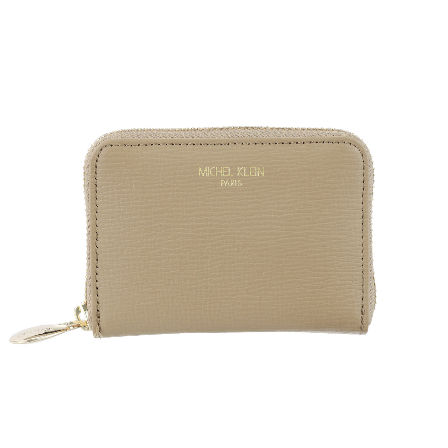 ミッシェル　クラン はっ水 牛革シュリンク型押し ラウンドコインケース