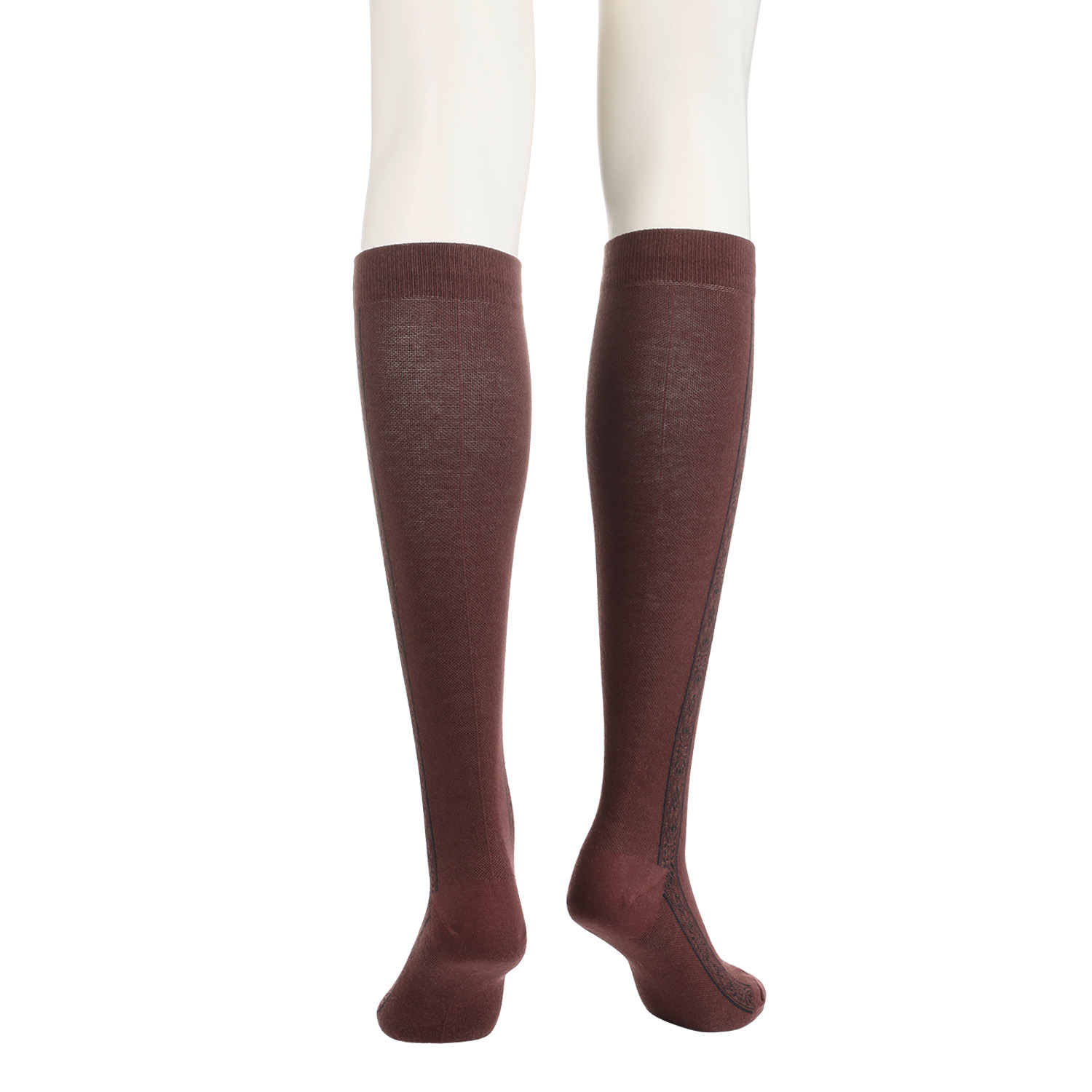 楽キュッと 日本製　独自の着圧設計 綿混ハイソックス ２足セット