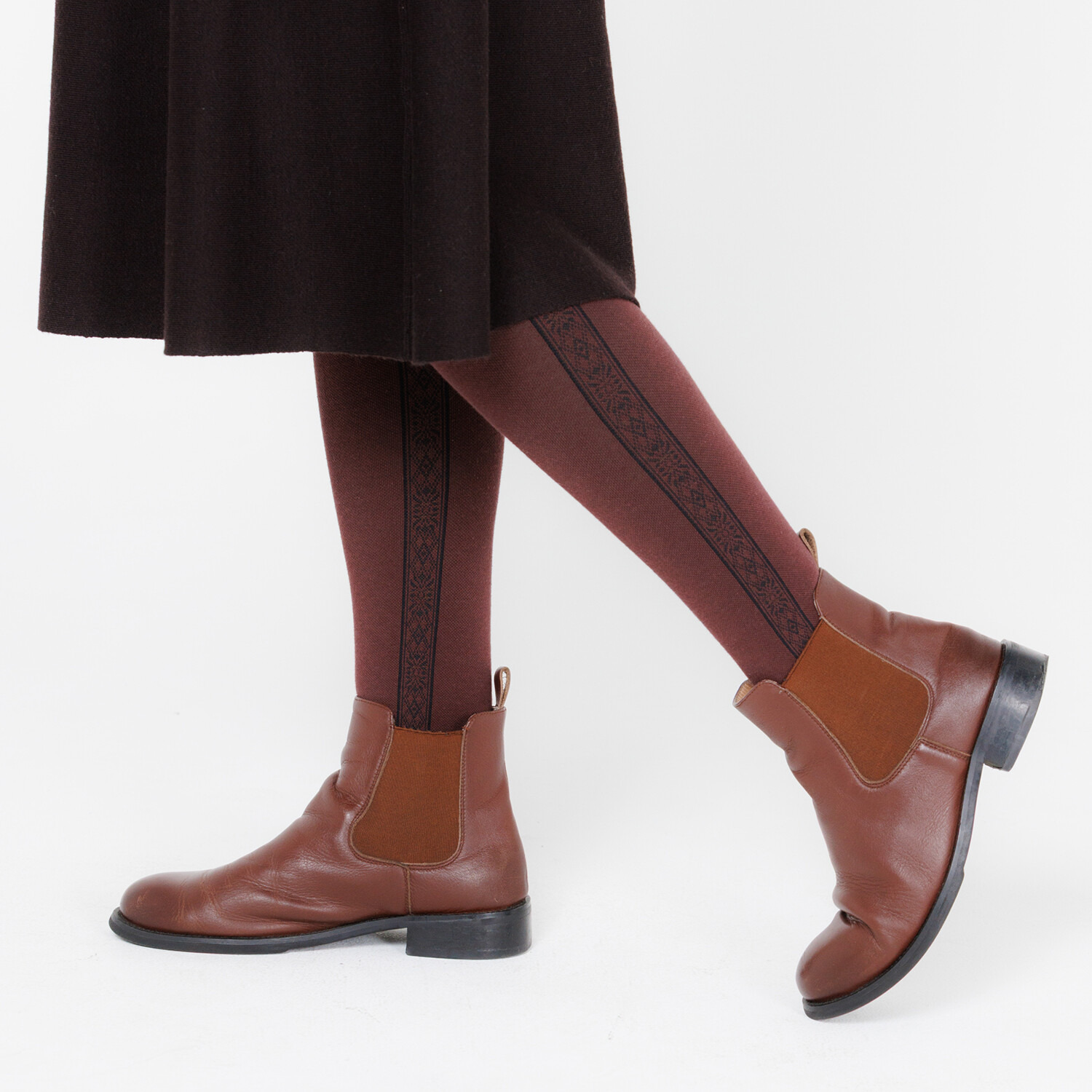 楽キュッと 日本製　独自の着圧設計 綿混ハイソックス ２足セット