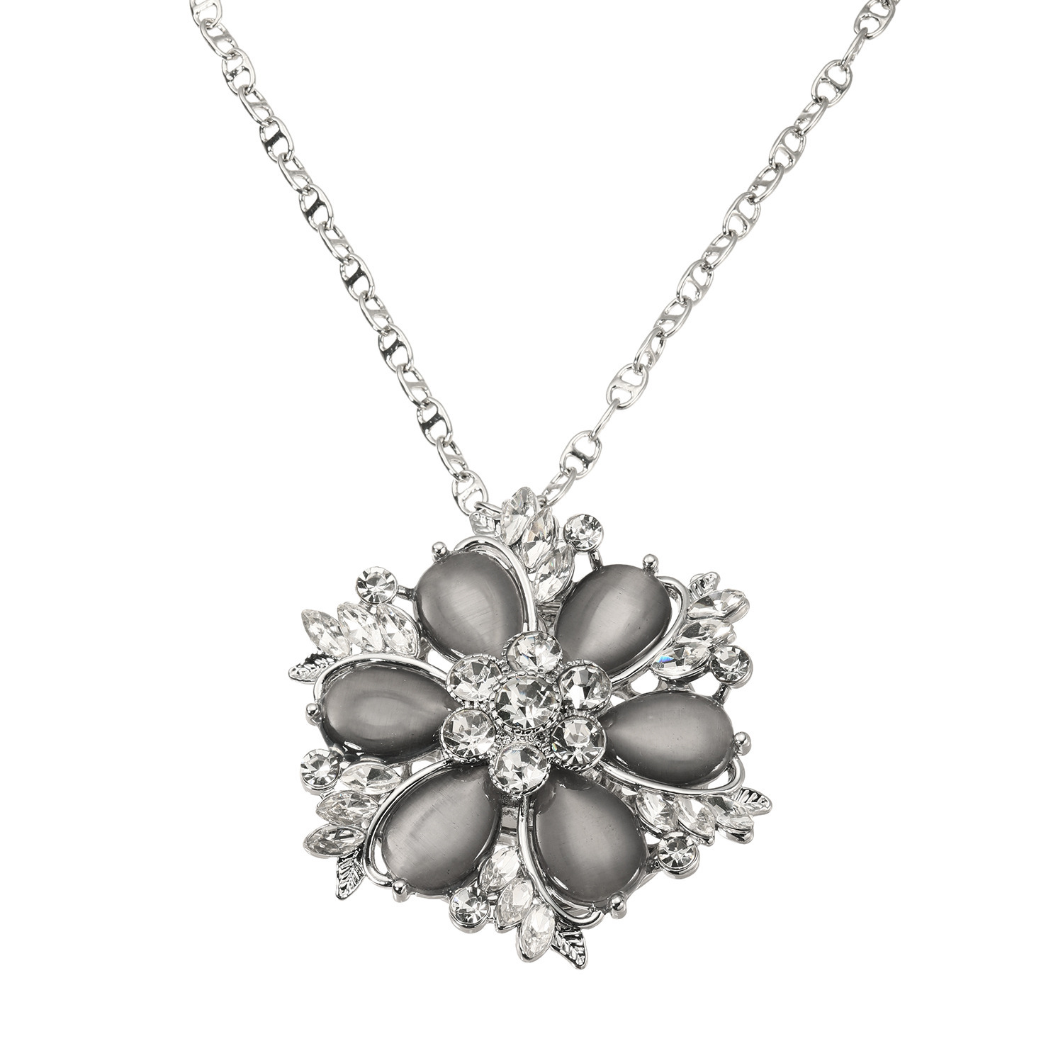 クイーンズシークレット 小枝流愛されジュエリー マグネットブローチ＆ ロングネックレス