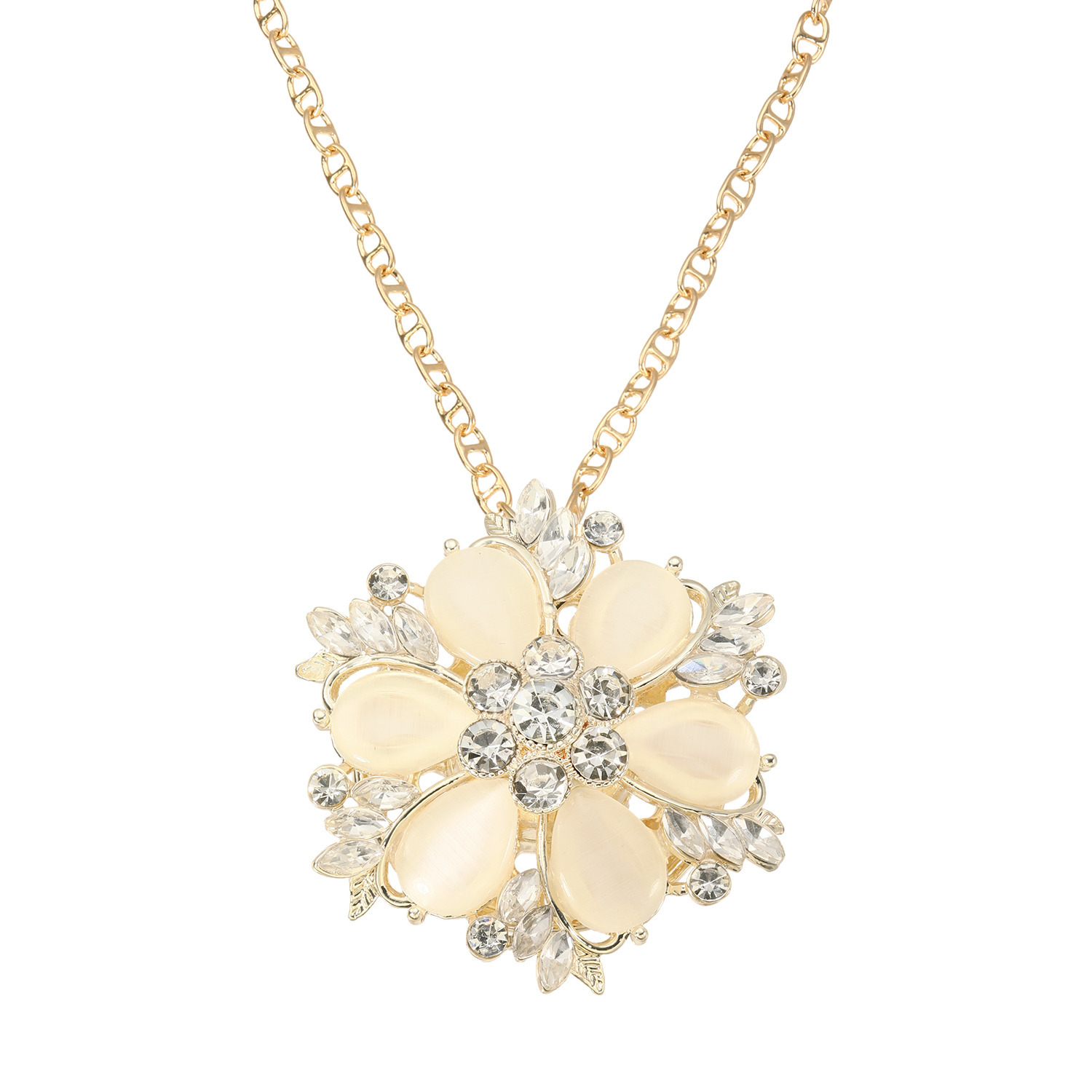 クイーンズシークレット 小枝流愛されジュエリー マグネットブローチ＆ ロングネックレス