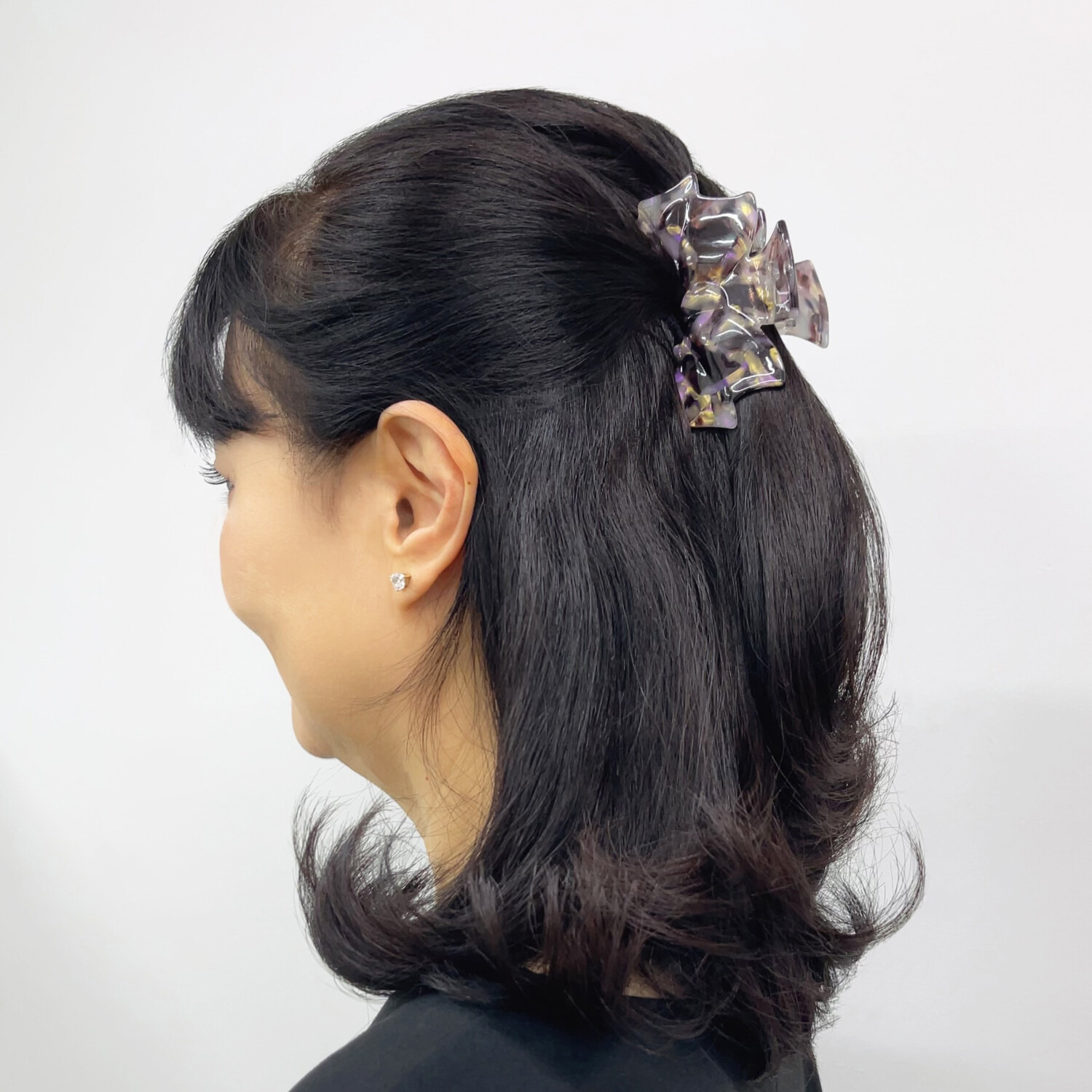 クイーンズシークレット 小枝流へアジュエリー マーブルデザイン バンスクリップ