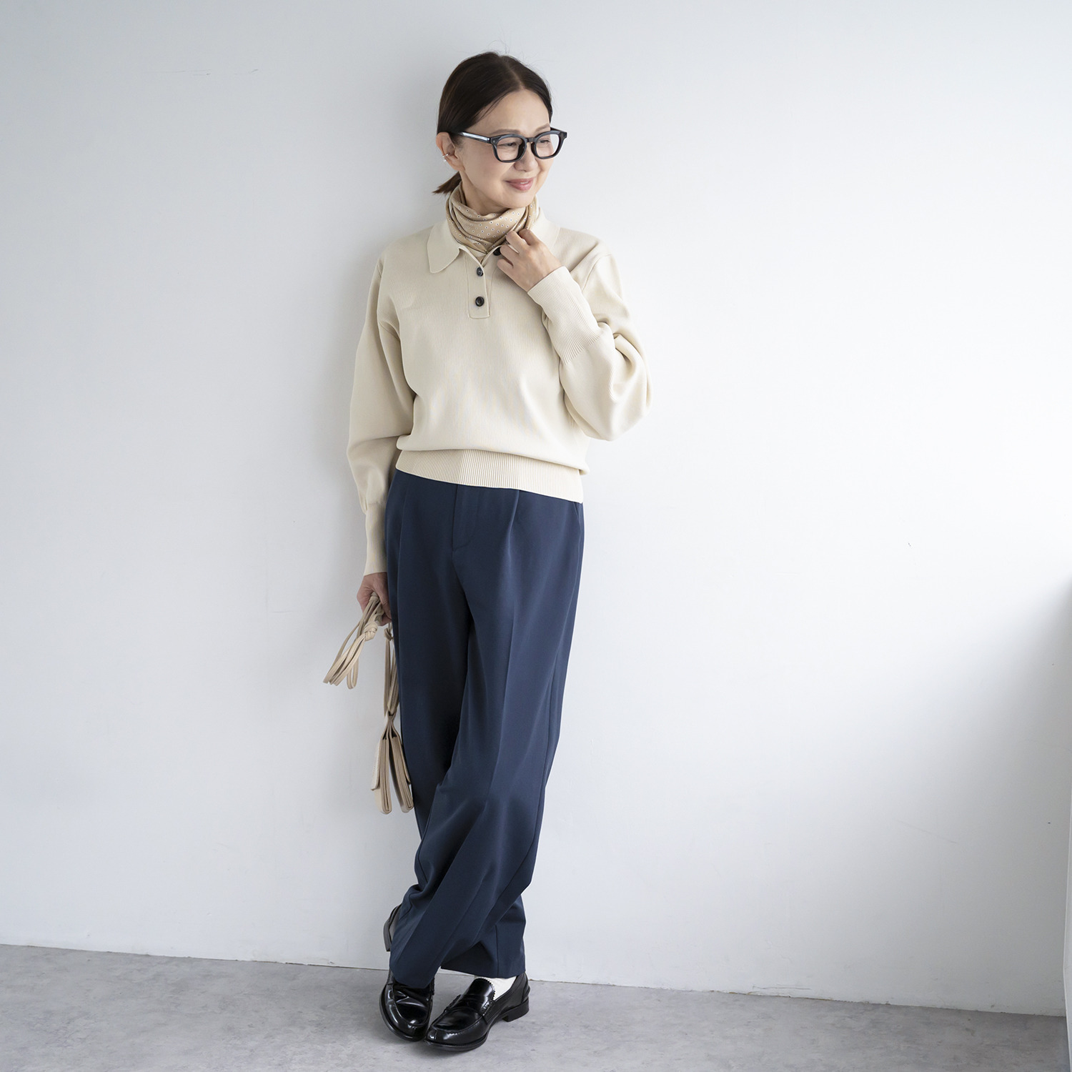 イロプライム あったか裏起毛 シークレットゴム カーブパンツ