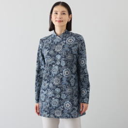 プレンディソール 花柄ふくれジャガード チュニック