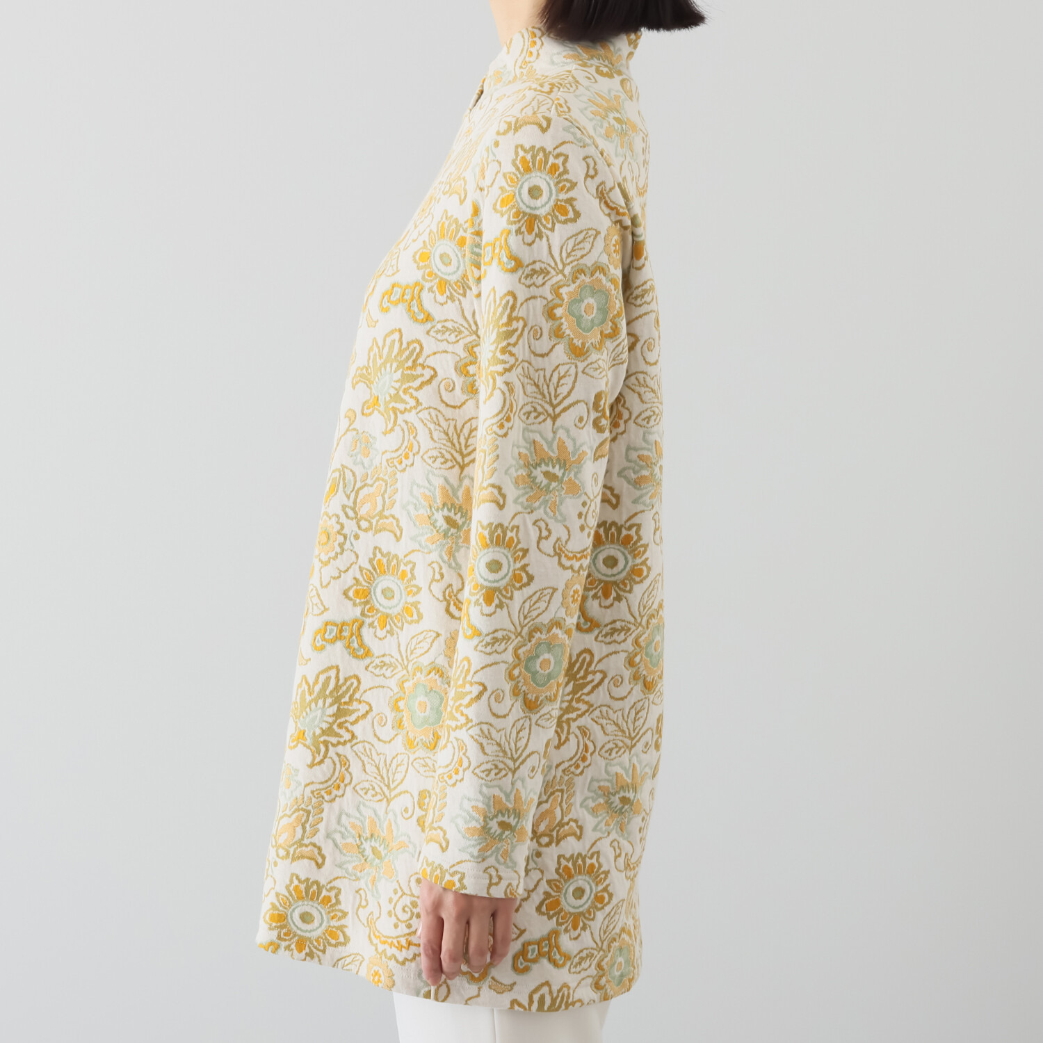 プレンディソール 花柄ふくれジャガード チュニック