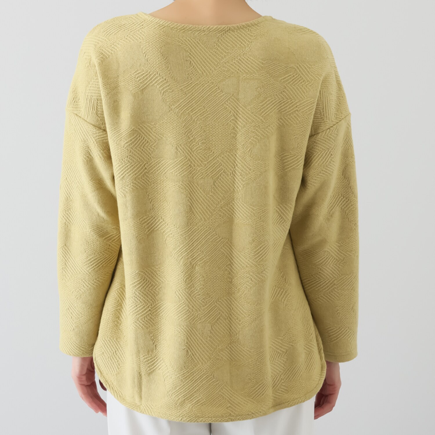 プレンディソール 幾何学柄 バルキージャガード プルオーバー