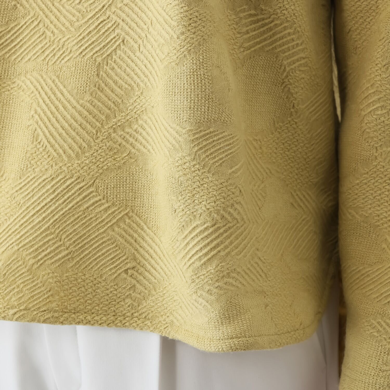 プレンディソール 幾何学柄 バルキージャガード プルオーバー