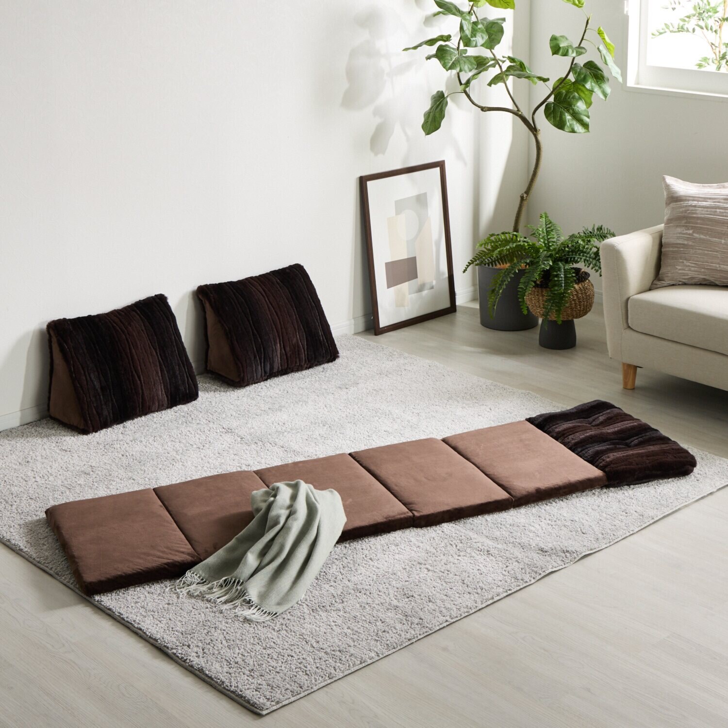 セーブルファータッチ 折りたためる お昼寝マット