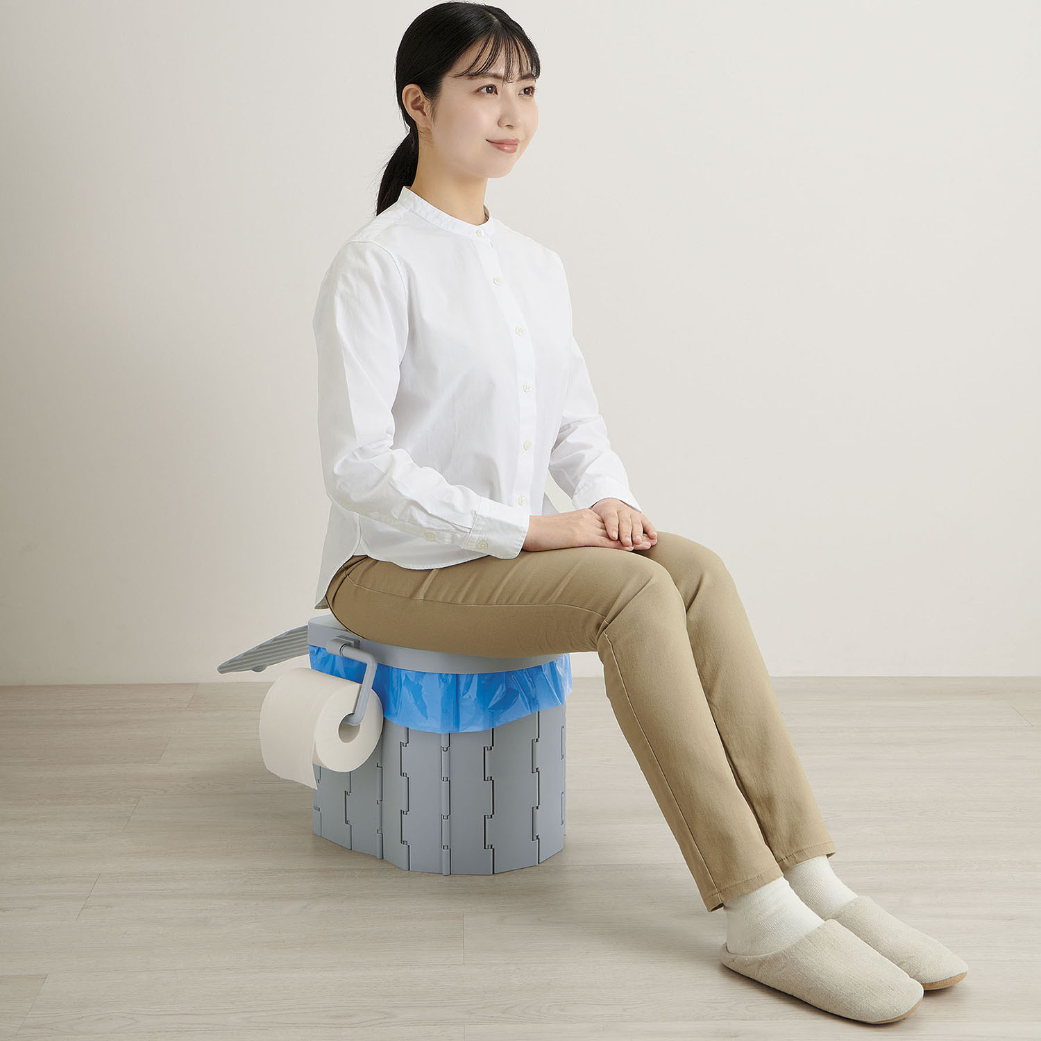 ＣＯＧＩＴ防災 洗える 緊急用組み立て式トイレ＆ 緊急用トイレ袋 （１０回分） セット