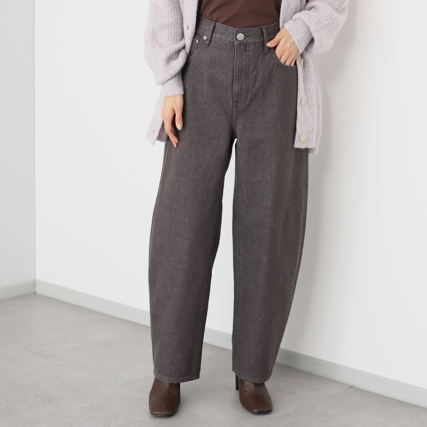 シュガーデプト プレミアムシリーズ コットン１００％ カラーデニム カーブパンツ