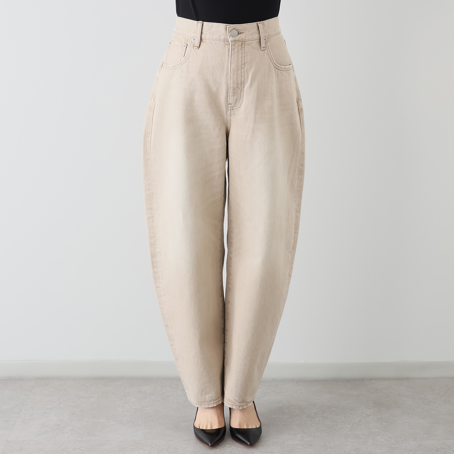 シュガーデプト プレミアムシリーズ コットン１００％ カラーデニム カーブパンツ