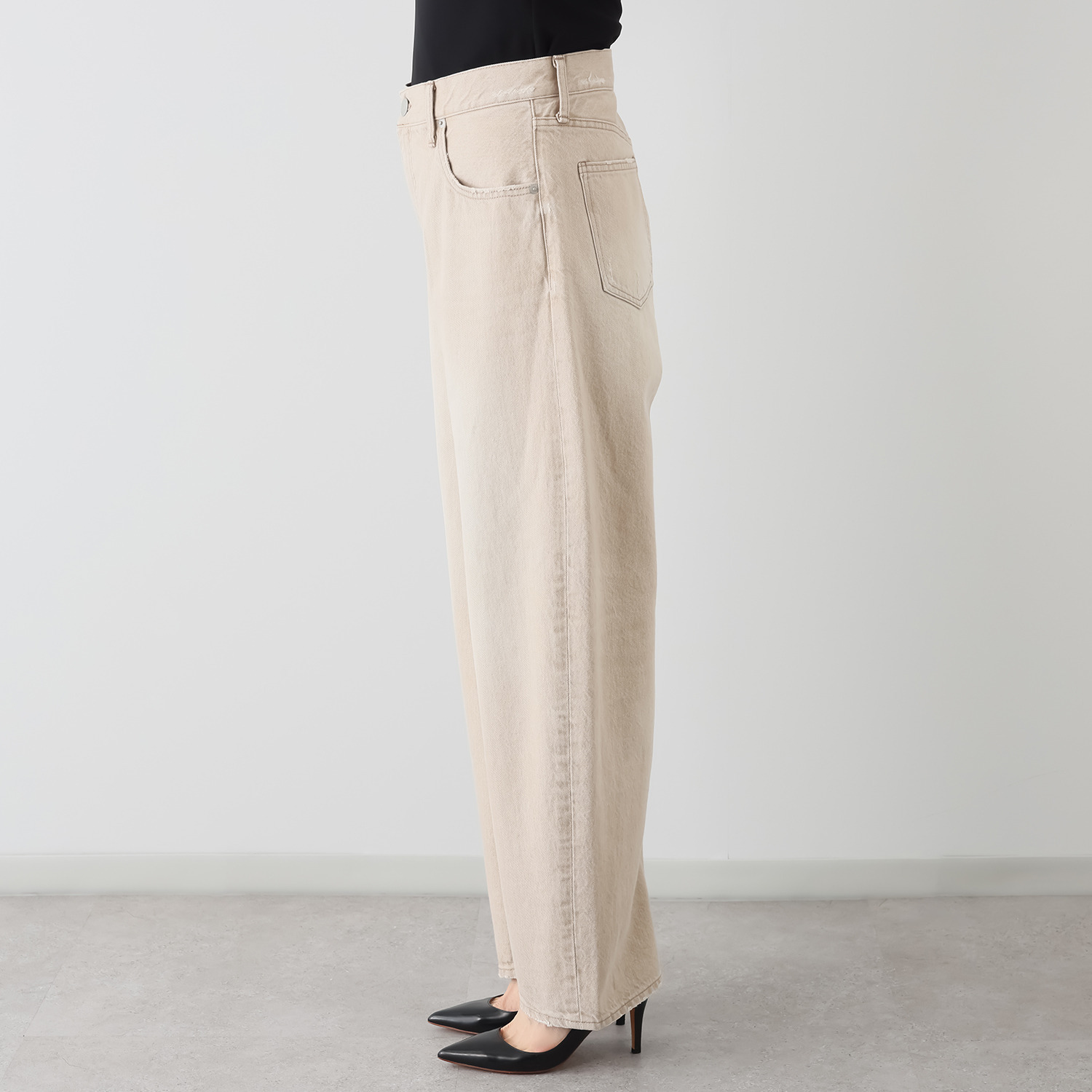 シュガーデプト プレミアムシリーズ コットン１００％ カラーデニム カーブパンツ