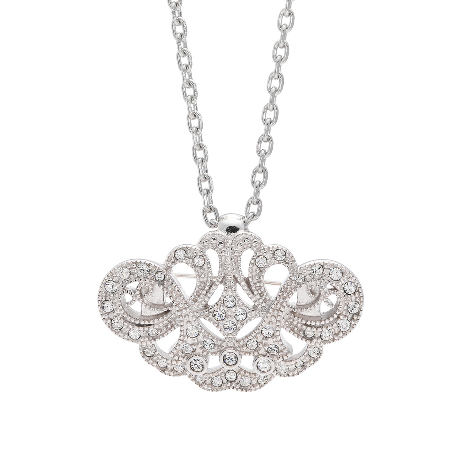 エーディーエムジェイ アールデコモティーフ ペンダントブローチ＆ ネックレス